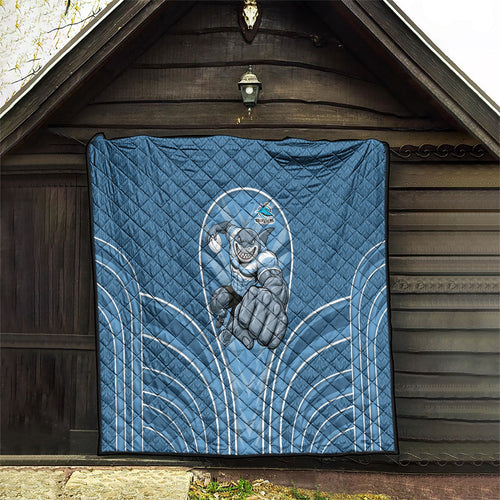 Cronulla Sutherland Sharks Rugby Mascot Quilt Australian Rugby Culture - Tribal Inspired Sharks