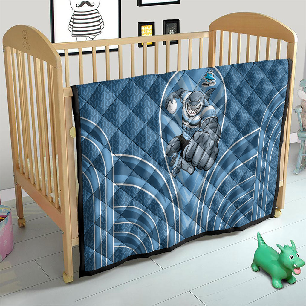 Cronulla Sutherland Sharks Rugby Mascot Quilt Australian Rugby Culture - Tribal Inspired Sharks