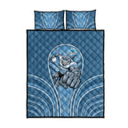 Cronulla Sutherland Sharks Rugby Mascot Quilt Bed Set Australian Rugby Culture - Tribal Inspired Sharks