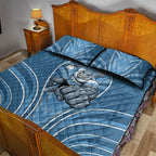 Cronulla Sutherland Sharks Rugby Mascot Quilt Bed Set Australian Rugby Culture - Tribal Inspired Sharks