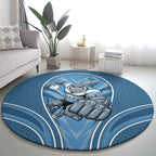 Cronulla Sutherland Sharks Rugby Mascot Round Carpet Australian Rugby Culture - Tribal Inspired Sharks