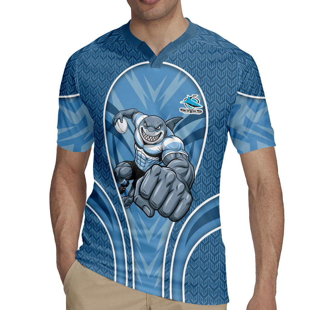 Cronulla Sutherland Sharks Rugby Mascot Rugby Jersey Australian Rugby Culture - Tribal Inspired Sharks