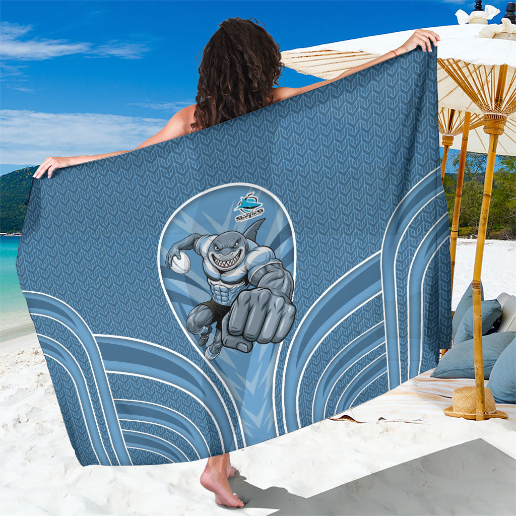 Cronulla Sutherland Sharks Rugby Mascot Sarong Australian Rugby Culture - Tribal Inspired Sharks