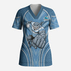 Cronulla Sutherland Sharks Rugby Mascot Scrub Top Australian Rugby Culture - Tribal Inspired Sharks