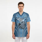 Cronulla Sutherland Sharks Rugby Mascot Scrub Top Australian Rugby Culture - Tribal Inspired Sharks