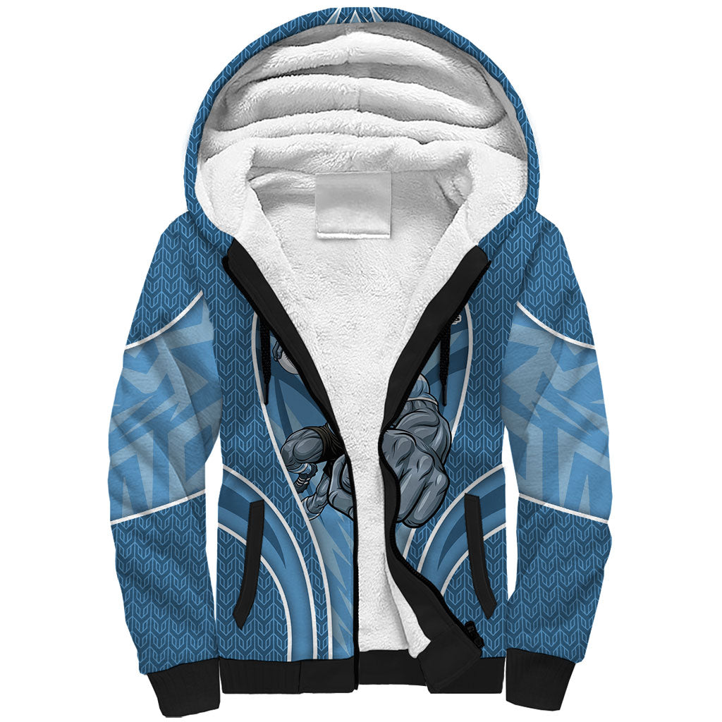 Cronulla Sutherland Sharks Rugby Mascot Sherpa Hoodie Australian Rugby Culture - Tribal Inspired Sharks
