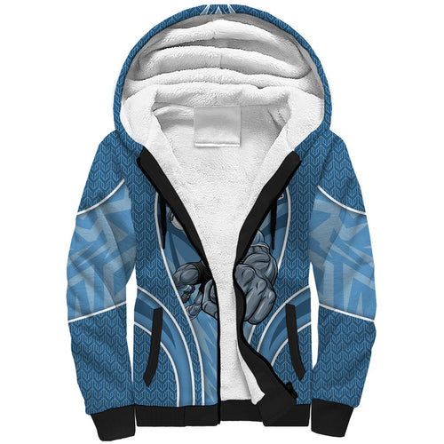 Cronulla Sutherland Sharks Rugby Mascot Sherpa Hoodie Australian Rugby Culture - Tribal Inspired Sharks