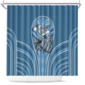 Cronulla Sutherland Sharks Rugby Mascot Shower Curtain Australian Rugby Culture - Tribal Inspired Sharks