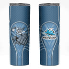 Cronulla Sutherland Sharks Rugby Mascot Skinny Tumbler Australian Rugby Culture - Tribal Inspired Sharks