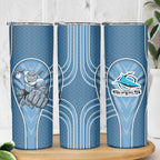 Cronulla Sutherland Sharks Rugby Mascot Skinny Tumbler Australian Rugby Culture - Tribal Inspired Sharks