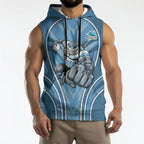 Cronulla Sutherland Sharks Rugby Mascot Sleeveless Hoodie Australian Rugby Culture - Tribal Inspired Sharks