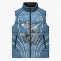 Cronulla Sutherland Sharks Rugby Mascot Sleeveless Puffer Jacket Australian Rugby Culture - Tribal Inspired Sharks