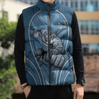 Cronulla Sutherland Sharks Rugby Mascot Sleeveless Puffer Jacket Australian Rugby Culture - Tribal Inspired Sharks