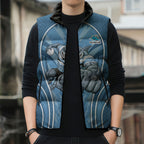 Cronulla Sutherland Sharks Rugby Mascot Sleeveless Puffer Jacket Australian Rugby Culture - Tribal Inspired Sharks