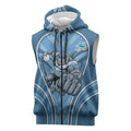 Cronulla Sutherland Sharks Rugby Mascot Sleeveless Zip Hoodie Australian Rugby Culture - Tribal Inspired Sharks