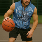 Cronulla Sutherland Sharks Rugby Mascot Sleeveless Zip Hoodie Australian Rugby Culture - Tribal Inspired Sharks