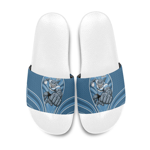 Cronulla Sutherland Sharks Rugby Mascot Slide Sandals Australian Rugby Culture - Tribal Inspired Sharks