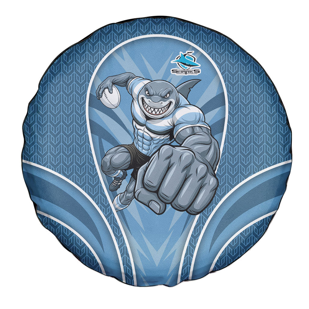 Cronulla Sutherland Sharks Rugby Mascot Spare Tire Cover Australian Rugby Culture - Tribal Inspired Sharks