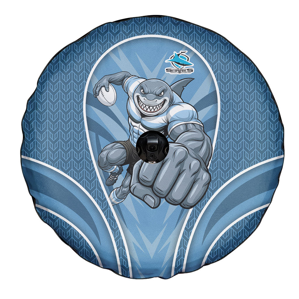 Cronulla Sutherland Sharks Rugby Mascot Spare Tire Cover Australian Rugby Culture - Tribal Inspired Sharks