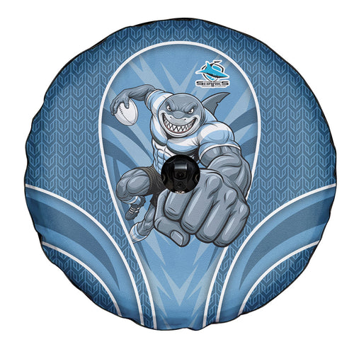 Cronulla Sutherland Sharks Rugby Mascot Spare Tire Cover Australian Rugby Culture - Tribal Inspired Sharks