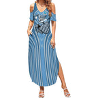 Cronulla Sutherland Sharks Rugby Mascot Summer Maxi Dress Australian Rugby Culture - Tribal Inspired Sharks