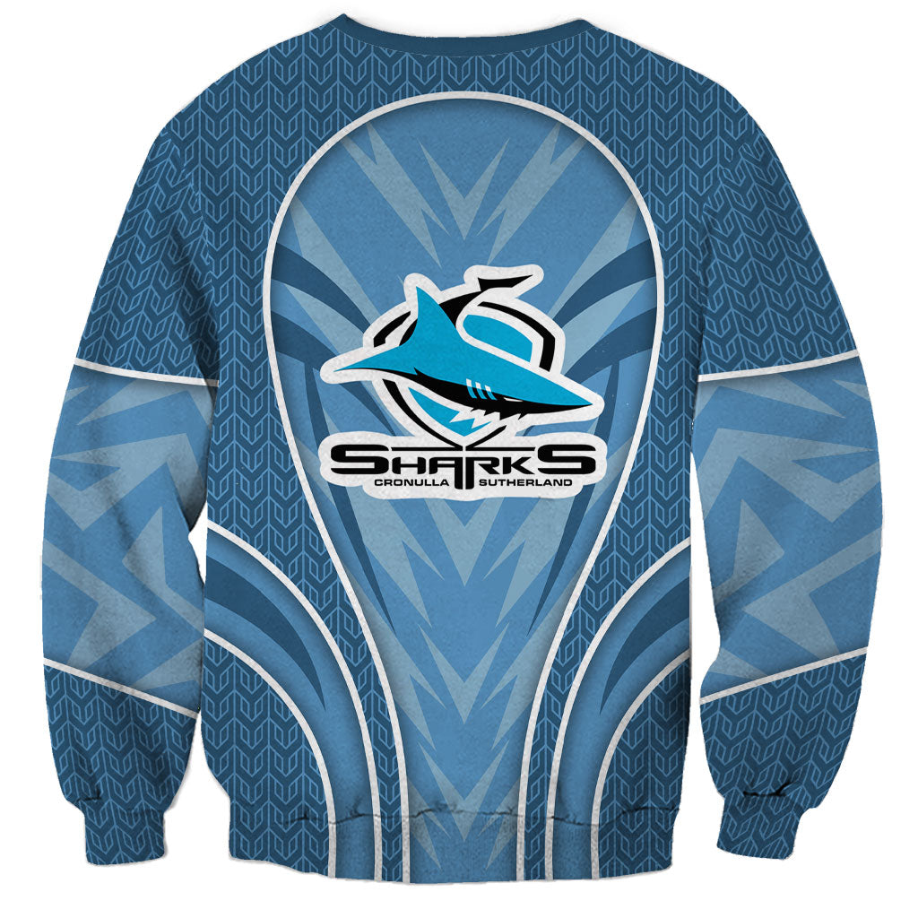 Cronulla Sutherland Sharks Rugby Mascot Sweatshirt Australian Rugby Culture - Tribal Inspired Sharks
