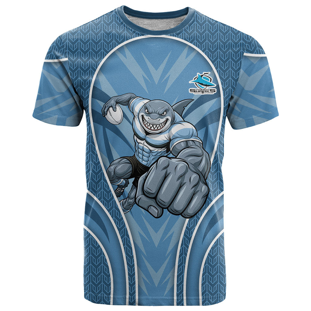 Cronulla Sutherland Sharks Rugby Mascot T Shirt Australian Rugby Culture - Tribal Inspired Sharks