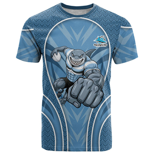 Cronulla Sutherland Sharks Rugby Mascot T Shirt Australian Rugby Culture - Tribal Inspired Sharks