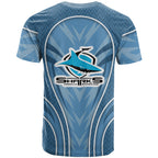Cronulla Sutherland Sharks Rugby Mascot T Shirt Australian Rugby Culture - Tribal Inspired Sharks