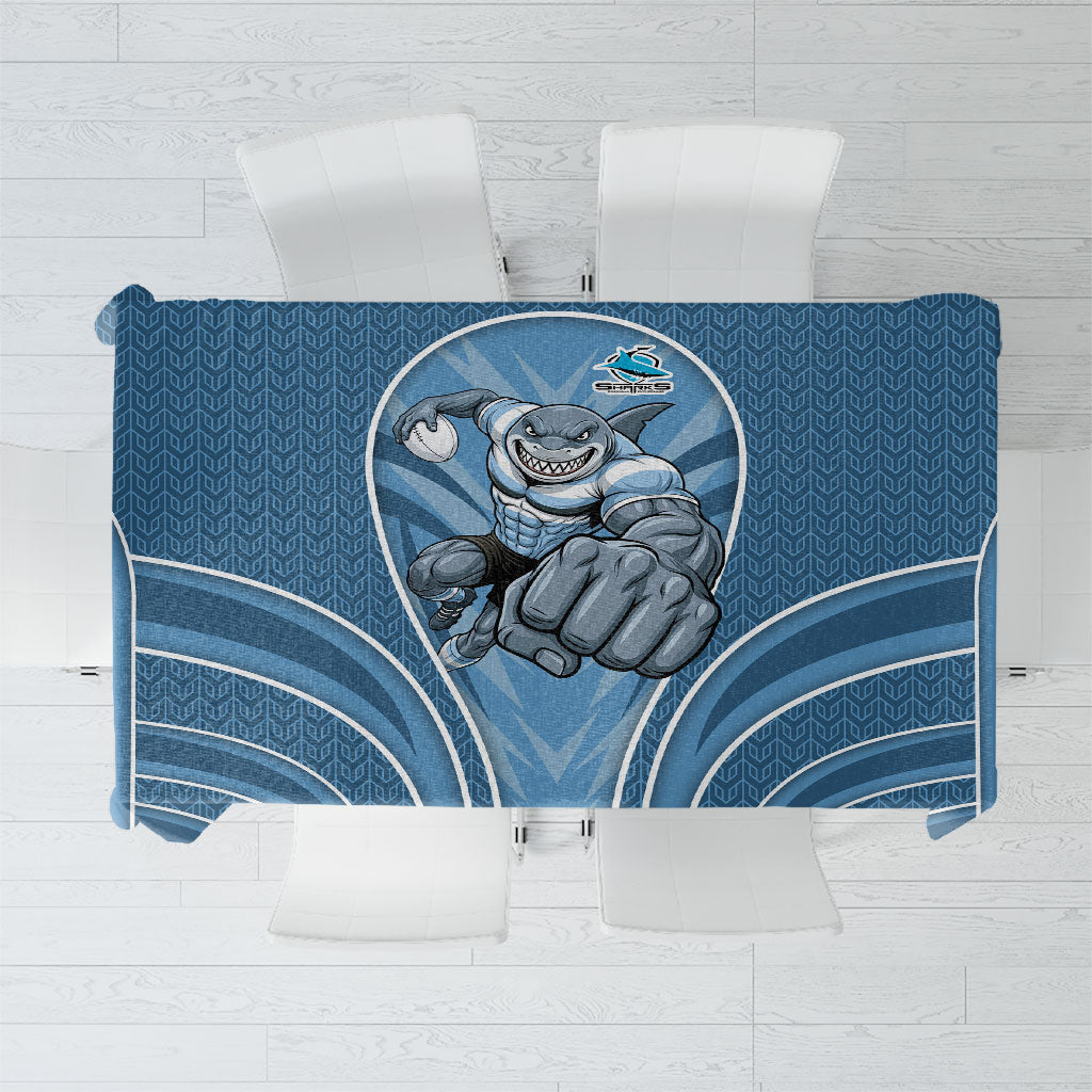 Cronulla Sutherland Sharks Rugby Mascot Tablecloth Australian Rugby Culture - Tribal Inspired Sharks