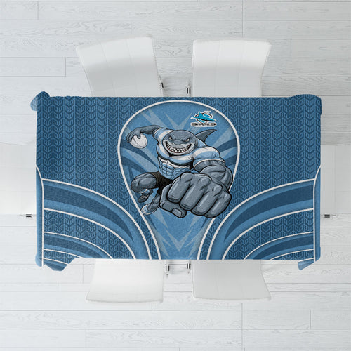 Cronulla Sutherland Sharks Rugby Mascot Tablecloth Australian Rugby Culture - Tribal Inspired Sharks