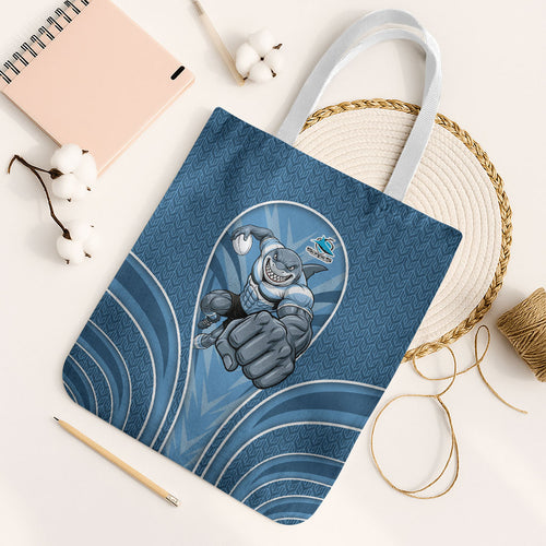 Cronulla Sutherland Sharks Rugby Mascot Tote Bag Australian Rugby Culture - Tribal Inspired Sharks