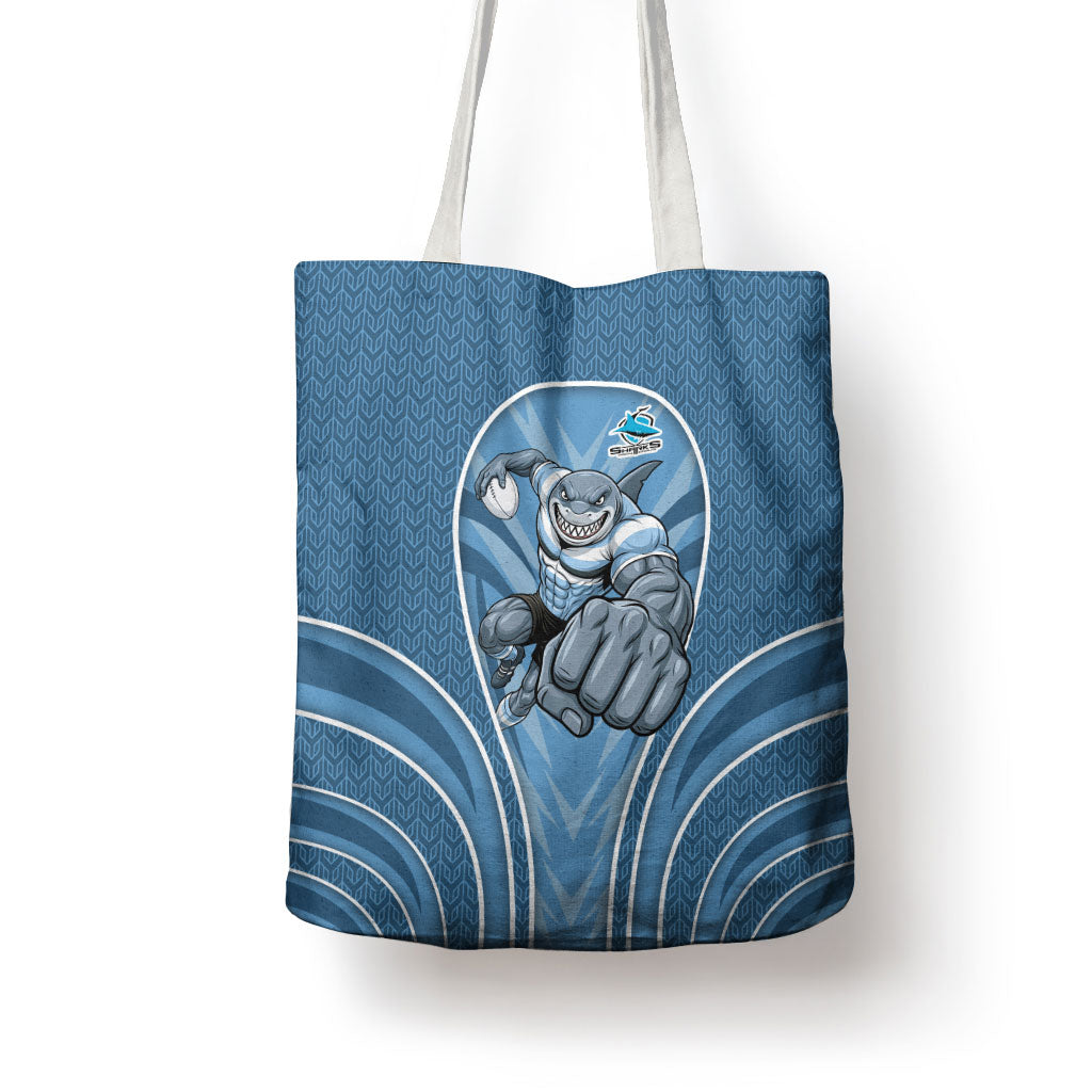 Cronulla Sutherland Sharks Rugby Mascot Tote Bag Australian Rugby Culture - Tribal Inspired Sharks