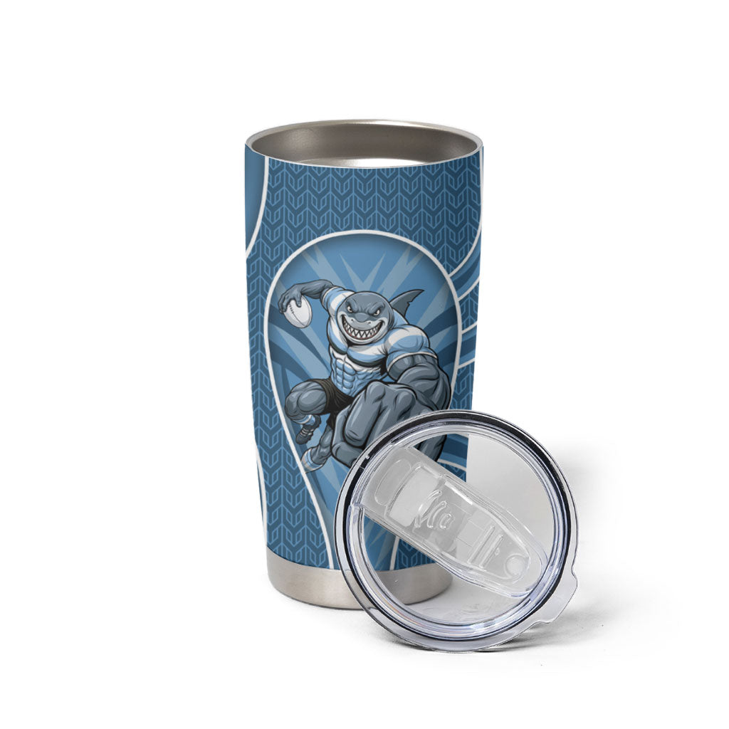 Cronulla Sutherland Sharks Rugby Mascot Tumbler Cup Australian Rugby Culture - Tribal Inspired Sharks