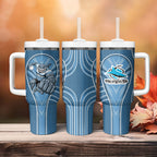 Cronulla Sutherland Sharks Rugby Mascot Tumbler With Handle Australian Rugby Culture - Tribal Inspired Sharks