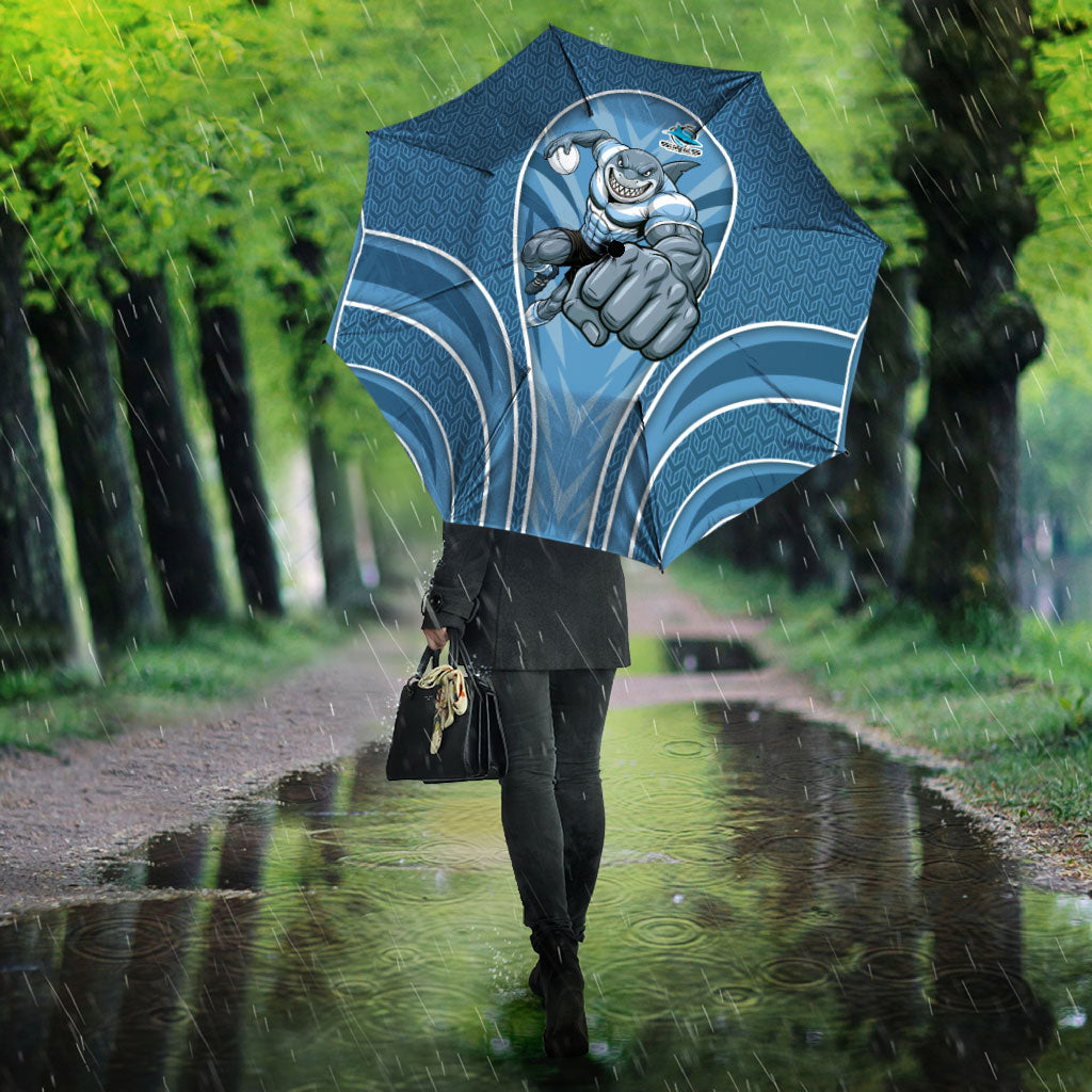 Cronulla Sutherland Sharks Rugby Mascot Umbrella Australian Rugby Culture - Tribal Inspired Sharks