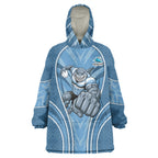 Cronulla Sutherland Sharks Rugby Mascot Wearable Blanket Hoodie Australian Rugby Culture - Tribal Inspired Sharks