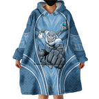 Cronulla Sutherland Sharks Rugby Mascot Wearable Blanket Hoodie Australian Rugby Culture - Tribal Inspired Sharks