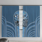 Cronulla Sutherland Sharks Rugby Mascot Window Curtain Australian Rugby Culture - Tribal Inspired Sharks