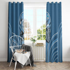 Cronulla Sutherland Sharks Rugby Mascot Window Curtain Australian Rugby Culture - Tribal Inspired Sharks