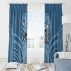 Cronulla Sutherland Sharks Rugby Mascot Window Curtain Australian Rugby Culture - Tribal Inspired Sharks