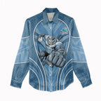 Cronulla Sutherland Sharks Rugby Mascot Women Casual Shirt Australian Rugby Culture - Tribal Inspired Sharks