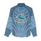 Cronulla Sutherland Sharks Rugby Mascot Women Casual Shirt Australian Rugby Culture - Tribal Inspired Sharks