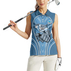 Cronulla Sutherland Sharks Rugby Mascot Women Sleeveless Polo Shirt Australian Rugby Culture - Tribal Inspired Sharks