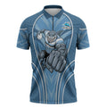 Cronulla Sutherland Sharks Rugby Mascot Zipper Polo Shirt Australian Rugby Culture - Tribal Inspired Sharks