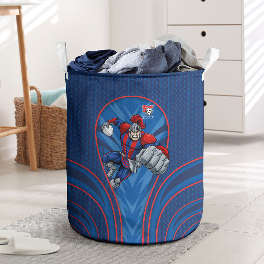 Newcastle Knights Rugby Mascot Laundry Basket Australian Rugby Culture - Tribal Inspired Knight Warrior