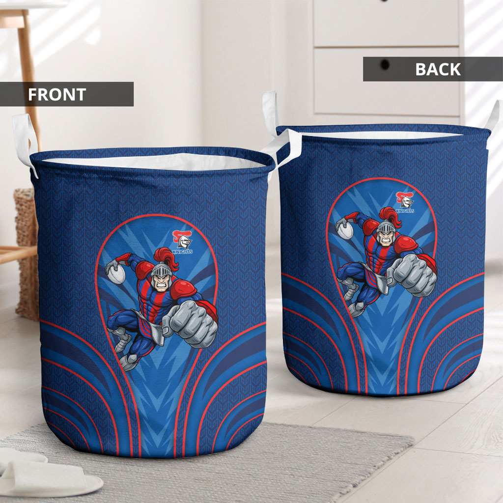Newcastle Knights Rugby Mascot Laundry Basket Australian Rugby Culture - Tribal Inspired Knight Warrior