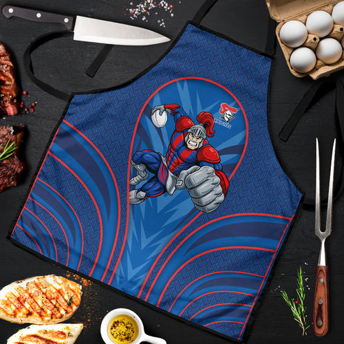 Newcastle Knights Rugby Mascot Apron Australian Rugby Culture - Tribal Inspired Knight Warrior
