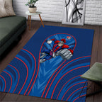 Newcastle Knights Rugby Mascot Area Rug Australian Rugby Culture - Tribal Inspired Knight Warrior