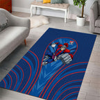 Newcastle Knights Rugby Mascot Area Rug Australian Rugby Culture - Tribal Inspired Knight Warrior